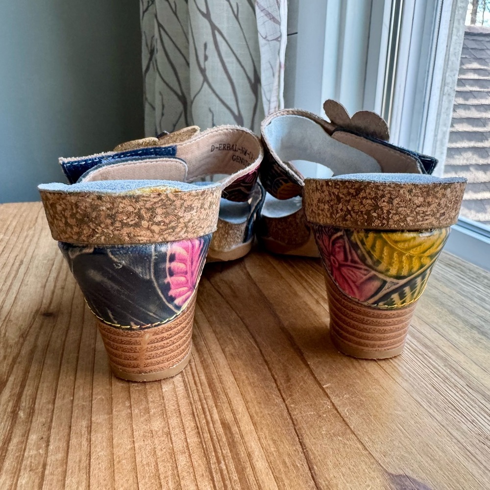 L’ARTISTE Leather Rossie Sandals 38 - Picture 8 of 11